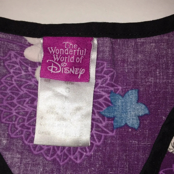 Disney Tinker Bell Purple Scrub Top - Picture 5 of 6